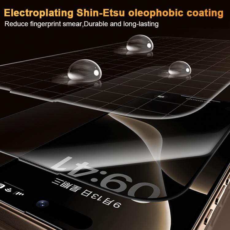 Benks King Kong Corning Hot-bend Full-glue Privacy Tempered Film Quick-install Version, For iPhone 17 Pro Max, For iPhone 17 Pro