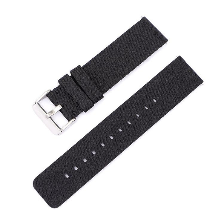 Stainless Steel Pin Buckle Nylon Woven Canvas Watch Band, 20mm, 22mm