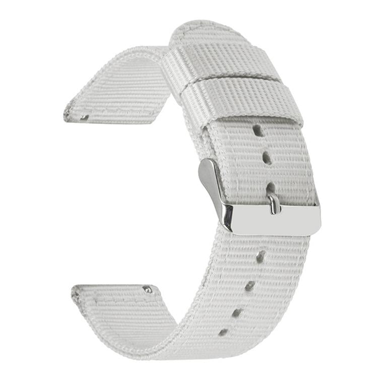 Stainless Steel Pin Buckle Solid Color Nylon Canvas Watch Band, 18mm, 20mm, 22mm