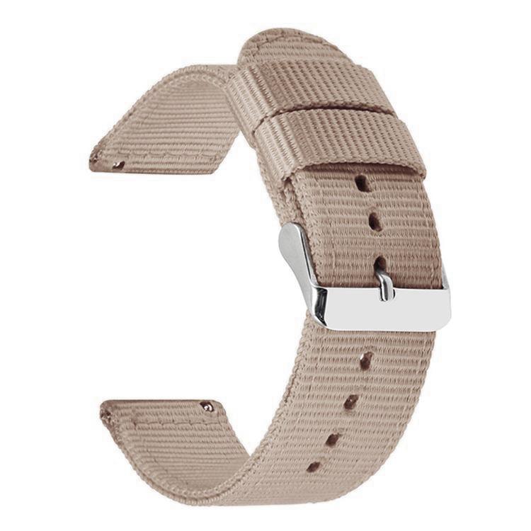 Stainless Steel Pin Buckle Solid Color Nylon Canvas Watch Band, 18mm, 20mm, 22mm