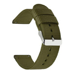 Stainless Steel Pin Buckle Solid Color Nylon Canvas Watch Band, 18mm, 20mm, 22mm