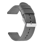 Stainless Steel Pin Buckle Solid Color Nylon Canvas Watch Band, 18mm, 20mm, 22mm