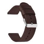 Stainless Steel Pin Buckle Solid Color Nylon Canvas Watch Band, 18mm, 20mm, 22mm