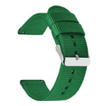 Stainless Steel Pin Buckle Solid Color Nylon Canvas Watch Band, 18mm, 20mm, 22mm
