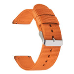Stainless Steel Pin Buckle Solid Color Nylon Canvas Watch Band, 18mm, 20mm, 22mm