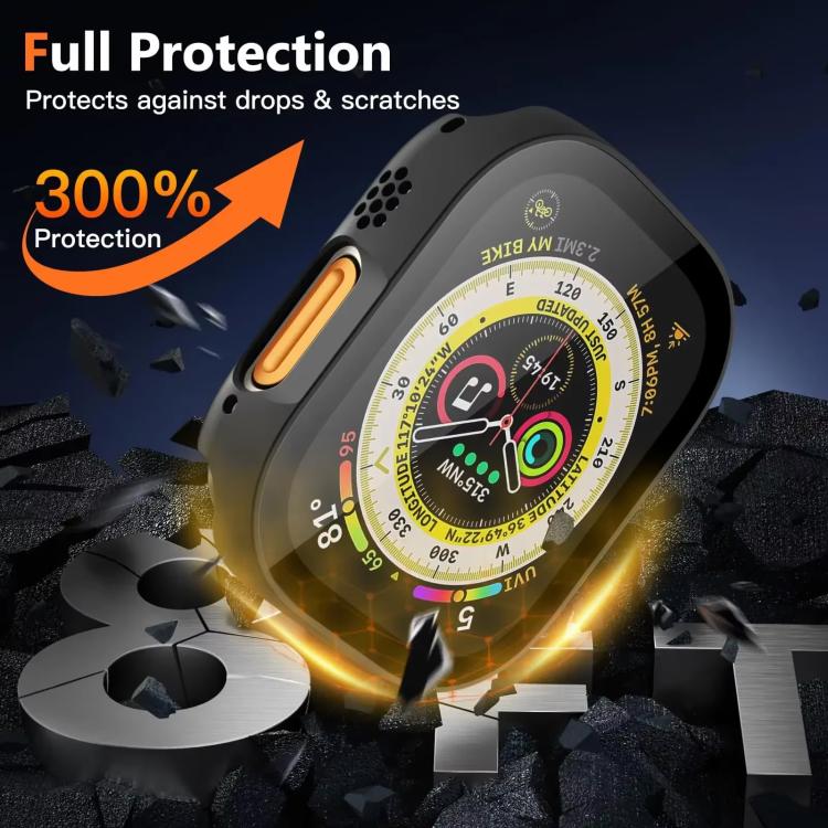 xDfind Tempered Glass Film Integrated PC Watch Cover, For Apple Watch Series 6 / 5 / 4 / SE 44mm, For Apple Watch Series 6 / 5 / 4 / SE 40mm, For Apple Watch Series 11 46mm / 10 46mm, For Apple Watch Series 11 42mm / 10 42mm