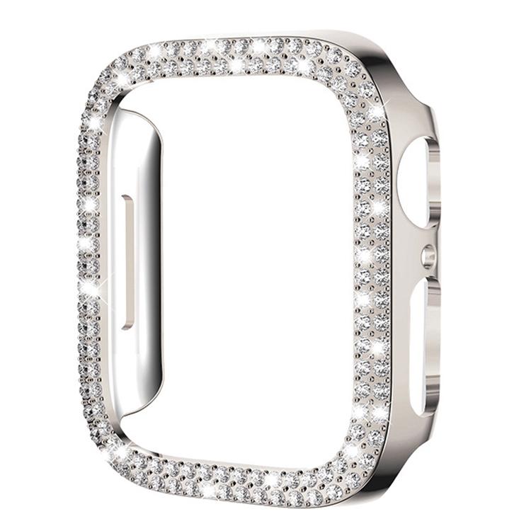 xDfind Double Row Diamond Hollow PC Watch Cover, For Apple Watch Series 9 / 8 / 7 45mm, For Apple Watch Series 9 / 8 / 7 41mm, For Apple Watch Series 3 / 2 / 1 38mm, For Apple Watch Series 3 / 2 / 1 42mm