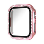 xDfind Single Row Diamond Tempered Glass Film Integrated PC Watch Case, For Apple Watch Series 44mm, For Apple Watch Series 40mm, For Apple Watch Series 11 46mm / 10 46mm, For Apple Watch Series 11 42mm / 10 42mm, For Apple Watch Ultra 3 / 2 / 1 49mm