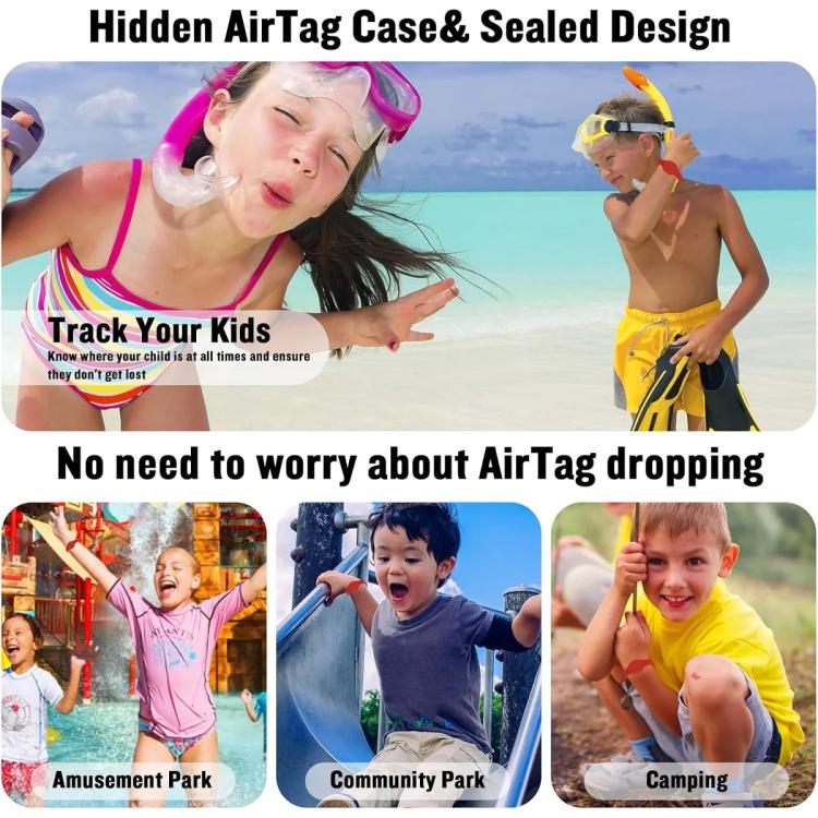 xDfind Breathable Silicone Band Style Anti-lost Tracker Protective Cover, For AirTag 2nd Gen / AirTag 1st Gen