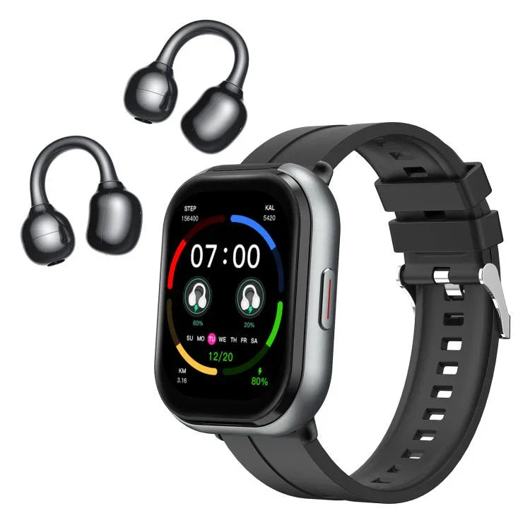 D12 2.01 inch TFT Screen Smart Bluetooth Watch & Headphone 2 in 1 Support Wireless Calling