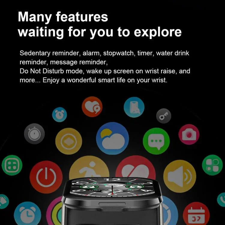 D12 2.01 inch TFT Screen Smart Bluetooth Watch & Headphone 2 in 1 Support Wireless Calling