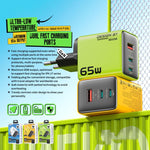 WK WP-U45 Keylour 65W Type-Cx2, USB GaN Charger, EU Plug, UK Plug