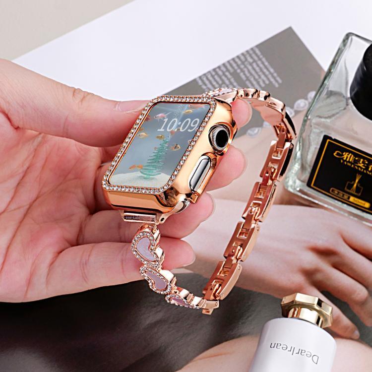 xDfind Heart-shaped Shell Metal Watch Band, For Apple Watch 42 / 44 / 45 / 46 / 49mm, For Apple Watch 38 / 40 / 41 / S11 42mm