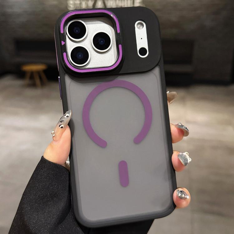 Skin Feel Frosted Metal Lens Holder MagSafe Magnetic Phone Case, For iPhone 17 Pro Max, For iPhone 17 Pro, For iPhone 17, For iPhone Air, For iPhone 16 Pro Max, For iPhone 16 Pro