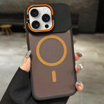Skin Feel Frosted Metal Lens Holder MagSafe Magnetic Phone Case, For iPhone 16 Plus, For iPhone 16, For iPhone 15 Pro Max, For iPhone 15 Pro, For iPhone 15, For iPhone 14