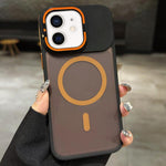 Skin Feel Frosted Metal Lens Holder MagSafe Magnetic Phone Case, For iPhone 14 Pro, For iPhone 14 Pro Max, For iPhone 13 Pro Max, For iPhone 13 Pro, For iPhone 13, For iPhone 12