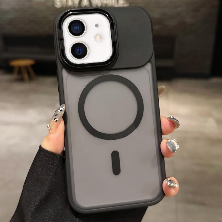 Skin Feel Frosted Metal Lens Holder MagSafe Magnetic Phone Case, For iPhone 12 Pro Max, For iPhone 12 Pro, For iPhone 11