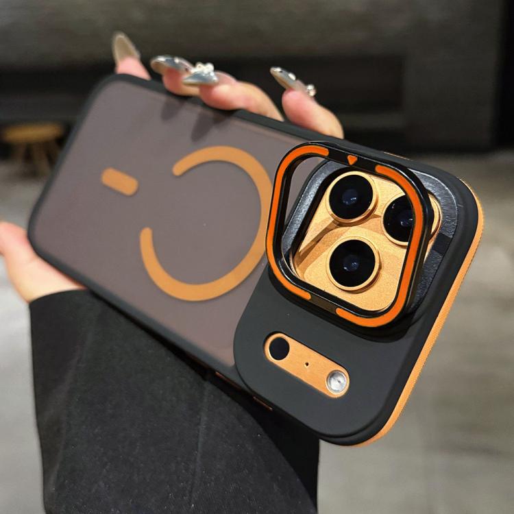Skin Feel Frosted Metal Lens Holder MagSafe Magnetic Phone Case, For iPhone 17 Pro Max, For iPhone 17 Pro, For iPhone 17, For iPhone Air, For iPhone 16 Pro Max, For iPhone 16 Pro