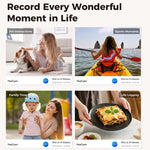 M02 Ultra 8MP Camera AI Smart Glasses Photochromic Lenses, with Black Charging Case, with Brown Charging Case