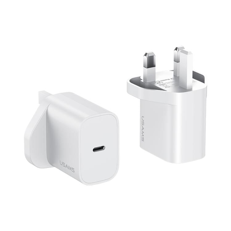 USAMS CC227 T65 PD20W USB-C / Type-C Single Port Fast Charger, UK Plug, CC227