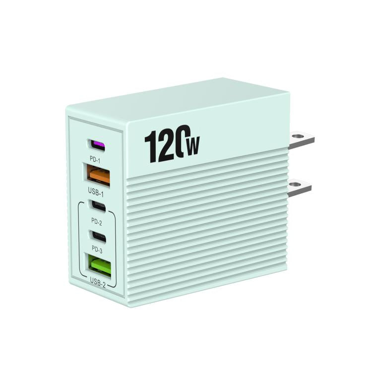 ADC-F007 120W 3xType-C Dual USB Multi-Port Charger, US Plug, EU Plug, UK Plug