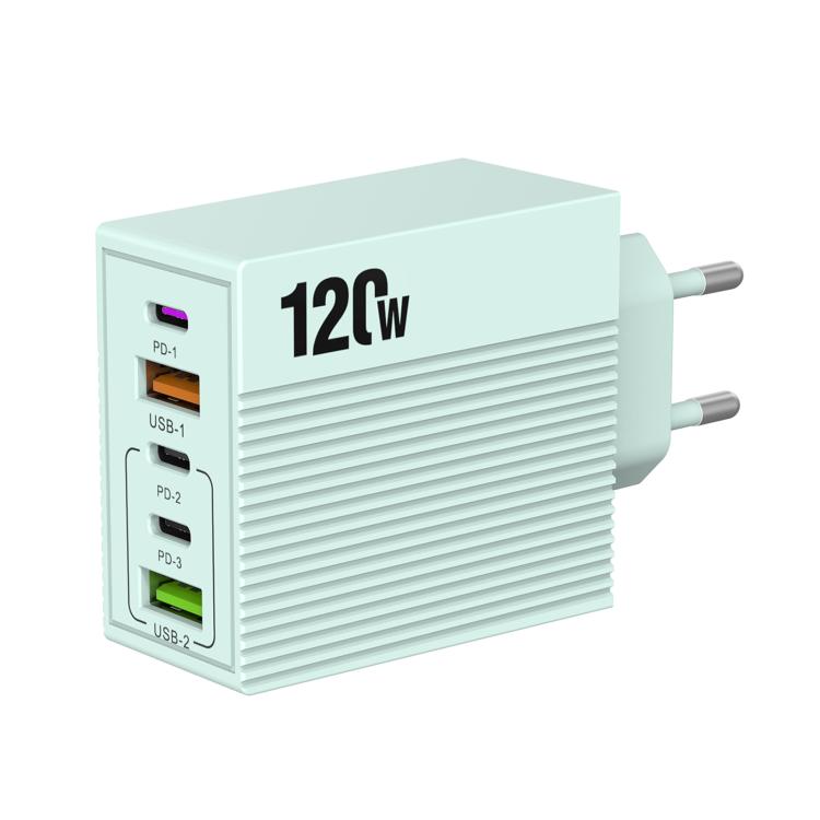 ADC-F007 120W 3xType-C Dual USB Multi-Port Charger, US Plug, EU Plug, UK Plug