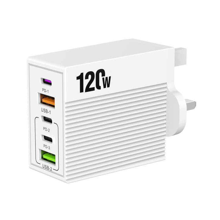 ADC-F007 120W 3xType-C Dual USB Multi-Port Charger, US Plug, EU Plug, UK Plug