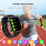 GE52 1.88-inch Full Touch HD Screen BT Call Smart Watch Silicone Strap, Supports Health Monitoring