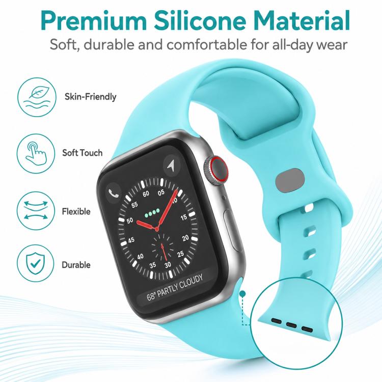 5 Pack xDfind Butterfly Buckle Silicone Watch Band, For Apple Watch 42 / 44 / 45 / 46 / 49mm, For Apple Watch 38 / 40 / 41 / S11 42mm