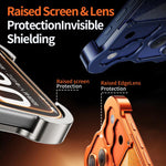 Aluminum Alloy Borderless MagSafe Gilded Armor Pattern Phone Case, For iPhone 17 Pro Max, For iPhone 17 Pro