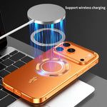 Frosted Magnetic Shield MagSafe Alloy Metal Phone Case, For iPhone 17 Pro Max, For iPhone 17 Pro, For iPhone 17, For iPhone Air, For iPhone 16 Pro Max, For iPhone 16 Pro, For iPhone 15 Pro Max, For iPhone 15 Pro