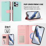 Detachable Litchi Texture Magnetic Side-Patch Vegan Leather Phone Case, For iPhone 13 Pro Max, For iPhone 13 Pro, For iPhone 13, For iPhone 12 / 12 Pro, For iPhone 12 Pro Max, For iPhone 11 Pro Max, For iPhone 11, For iPhone 11 Pro