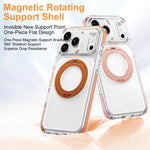 Ice Armor Magnetic Rotation Holder PC Hybrid TPU Phone Case, For iPhone 17 Pro Max, For iPhone 17 Pro, For iPhone Air