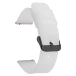 xDfind Stainless Steel Black Pin Buckle Solid Color Silicone Waterproof Watch Band, 24mm