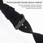 xDfind Stainless Steel Black Pin Buckle Solid Color Silicone Waterproof Watch Band, 16mm, 18mm, 19mm