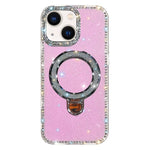 Rhinestone Glitter Kickstand Dual-side IMD Phone Case, For iPhone 13
