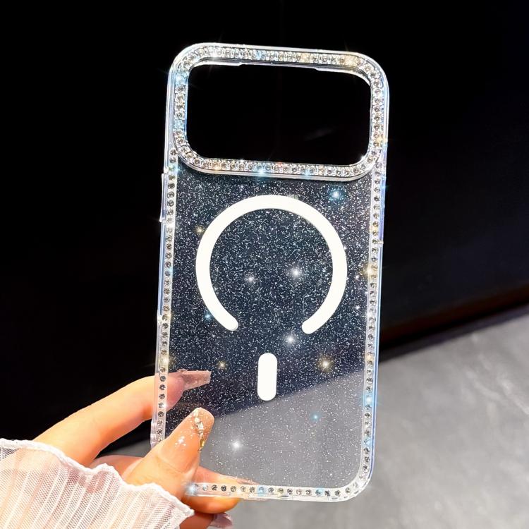 Rhinestone Dual-side IMD PC Hybrid TPU Magnetic Phone Case, For iPhone 15 Pro Max, For iPhone 15 Pro, For iPhone 15, For iPhone 14, For iPhone 14 Pro, For iPhone 14 Pro Max, For iPhone 13 Pro Max, For iPhone 13 Pro