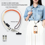 MOCOME W3 Type-C to Type-C Multifunctional Charging Cable Adjustable Crossbody Phone Lanyard