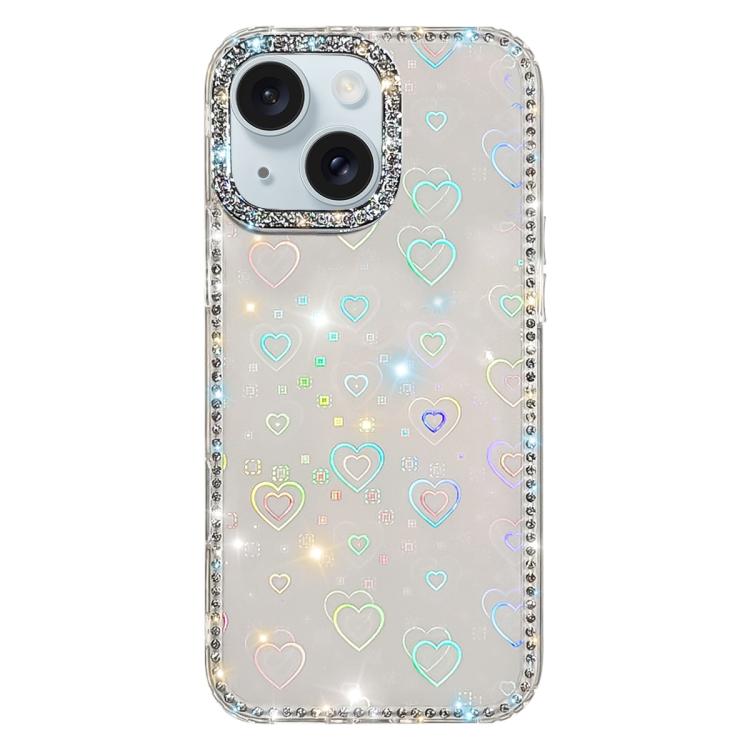 Rhinestone Dual-side IMD PC Hybrid TPU Phone Case, For iPhone 13