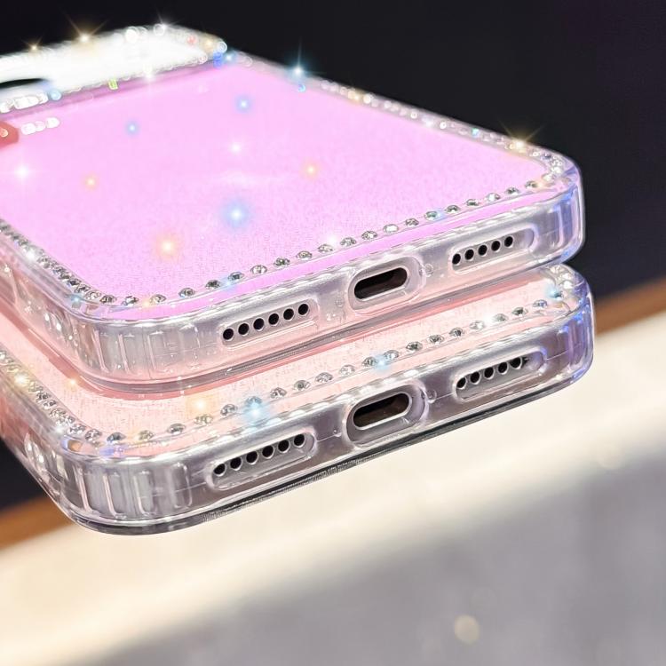 Rhinestone Dual-side IMD PC Hybrid TPU Phone Case, For iPhone 13