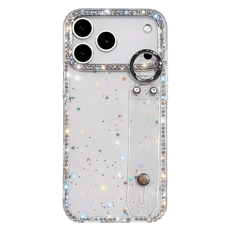 Rhinestone Glitter Wristband Holder Phone Case, For iPhone 17 Pro, For iPhone 17, For iPhone Air, For iPhone 16 Pro Max, For iPhone 16 Pro, For iPhone 16 Plus, For iPhone 16, For iPhone 15 Pro Max