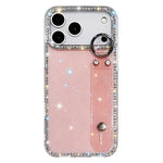 Rhinestone Glitter Wristband Holder Phone Case, For iPhone 17 Pro, For iPhone 17, For iPhone Air, For iPhone 16 Pro Max, For iPhone 16 Pro, For iPhone 16 Plus, For iPhone 16, For iPhone 15 Pro Max