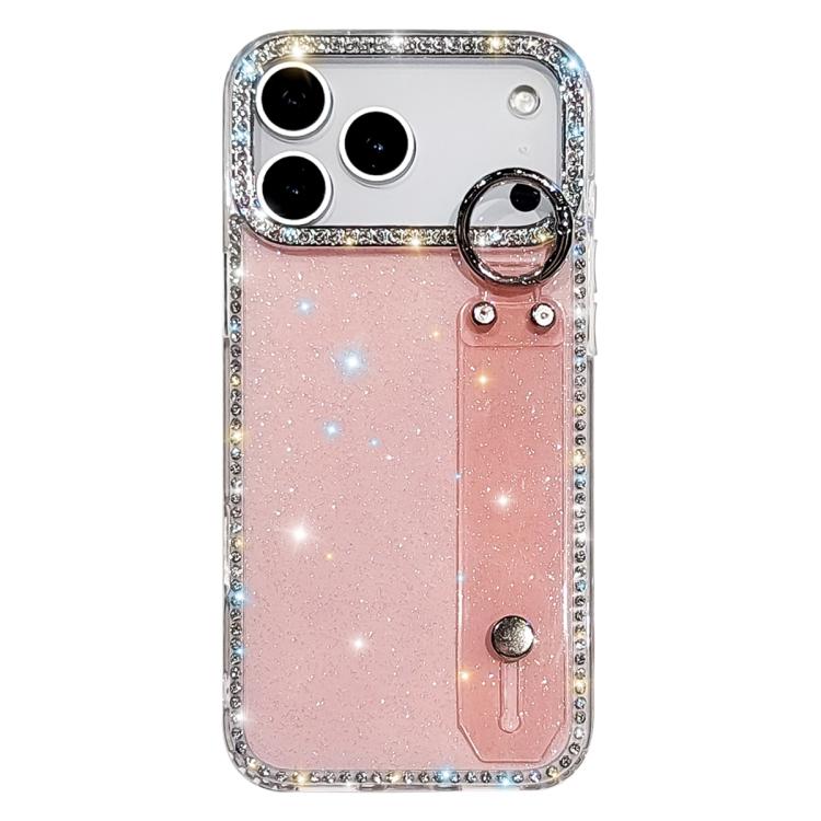 Rhinestone Glitter Wristband Holder Phone Case, For iPhone 17 Pro, For iPhone 17, For iPhone Air, For iPhone 16 Pro Max, For iPhone 16 Pro, For iPhone 16 Plus, For iPhone 16, For iPhone 15 Pro Max