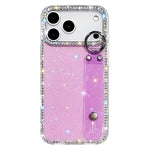 Rhinestone Glitter Wristband Holder Phone Case, For iPhone 17 Pro, For iPhone 17, For iPhone Air, For iPhone 16 Pro Max, For iPhone 16 Pro, For iPhone 16 Plus, For iPhone 16, For iPhone 15 Pro Max