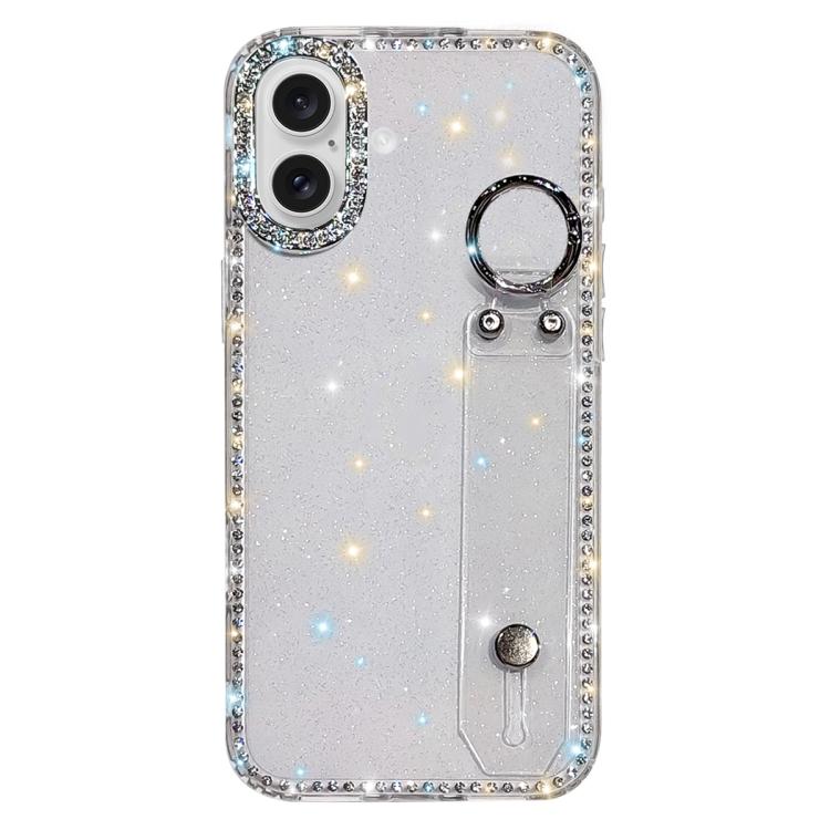 Rhinestone Glitter Wristband Holder Phone Case, For iPhone 17 Pro, For iPhone 17, For iPhone Air, For iPhone 16 Pro Max, For iPhone 16 Pro, For iPhone 16 Plus, For iPhone 16, For iPhone 15 Pro Max