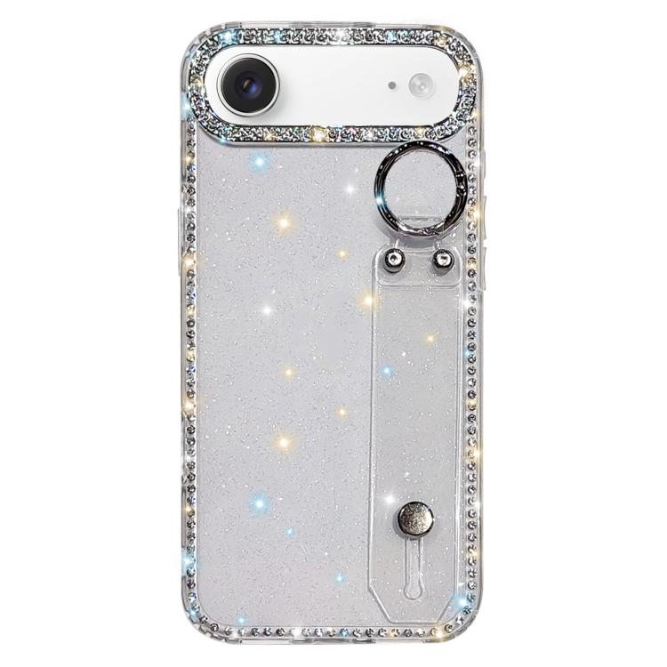 Rhinestone Glitter Wristband Holder Phone Case, For iPhone 17 Pro, For iPhone 17, For iPhone Air, For iPhone 16 Pro Max, For iPhone 16 Pro, For iPhone 16 Plus, For iPhone 16, For iPhone 15 Pro Max