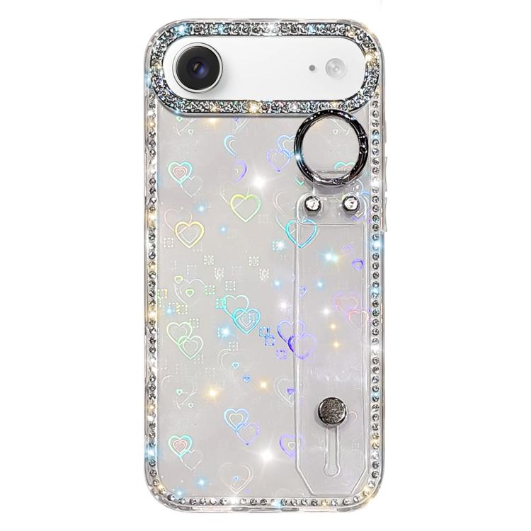 Rhinestone Glitter Wristband Holder Phone Case, For iPhone 17 Pro, For iPhone 17, For iPhone Air, For iPhone 16 Pro Max, For iPhone 16 Pro, For iPhone 16 Plus, For iPhone 16, For iPhone 15 Pro Max