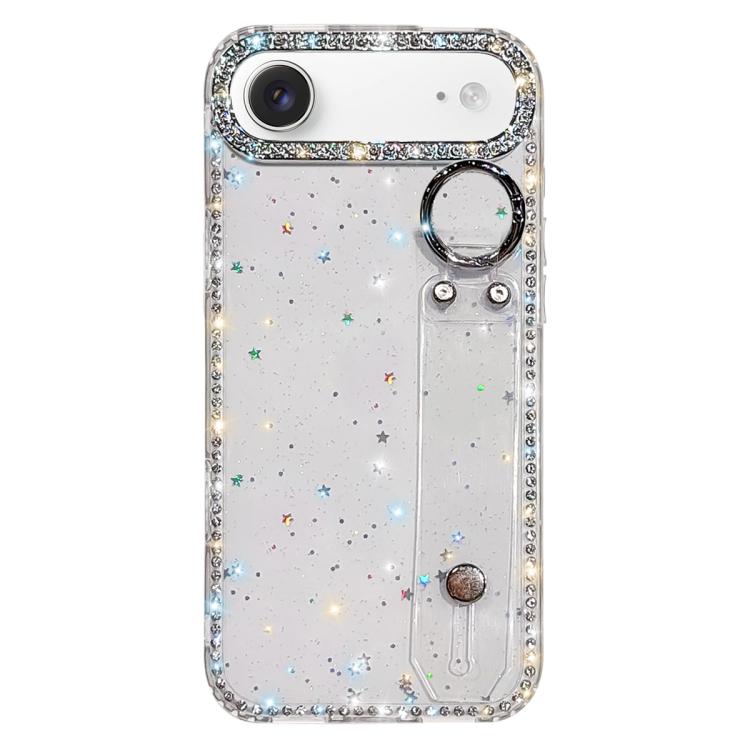 Rhinestone Glitter Wristband Holder Phone Case, For iPhone 17 Pro, For iPhone 17, For iPhone Air, For iPhone 16 Pro Max, For iPhone 16 Pro, For iPhone 16 Plus, For iPhone 16, For iPhone 15 Pro Max