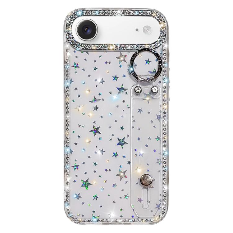Rhinestone Glitter Wristband Holder Phone Case, For iPhone 17 Pro, For iPhone 17, For iPhone Air, For iPhone 16 Pro Max, For iPhone 16 Pro, For iPhone 16 Plus, For iPhone 16, For iPhone 15 Pro Max