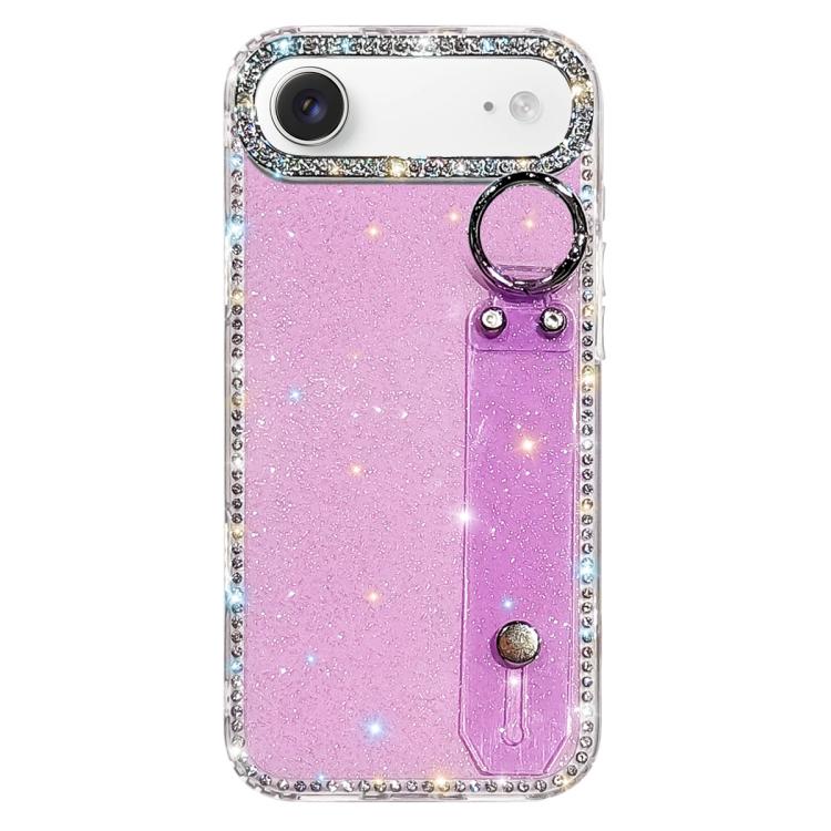 Rhinestone Glitter Wristband Holder Phone Case, For iPhone 17 Pro, For iPhone 17, For iPhone Air, For iPhone 16 Pro Max, For iPhone 16 Pro, For iPhone 16 Plus, For iPhone 16, For iPhone 15 Pro Max